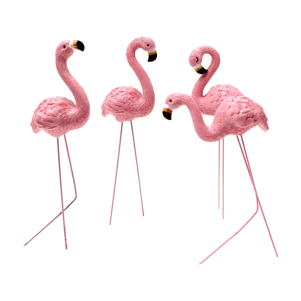 4Pcs Lifelike Resin Flamingo D - огляд і ціна Bonsai Garden Home
