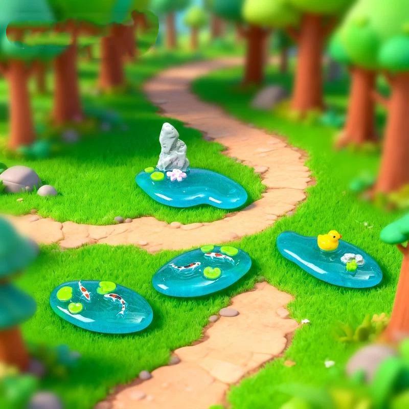Mini Resin Pond Ornaments With - огляд і ціна Bonsai Garden With Pond