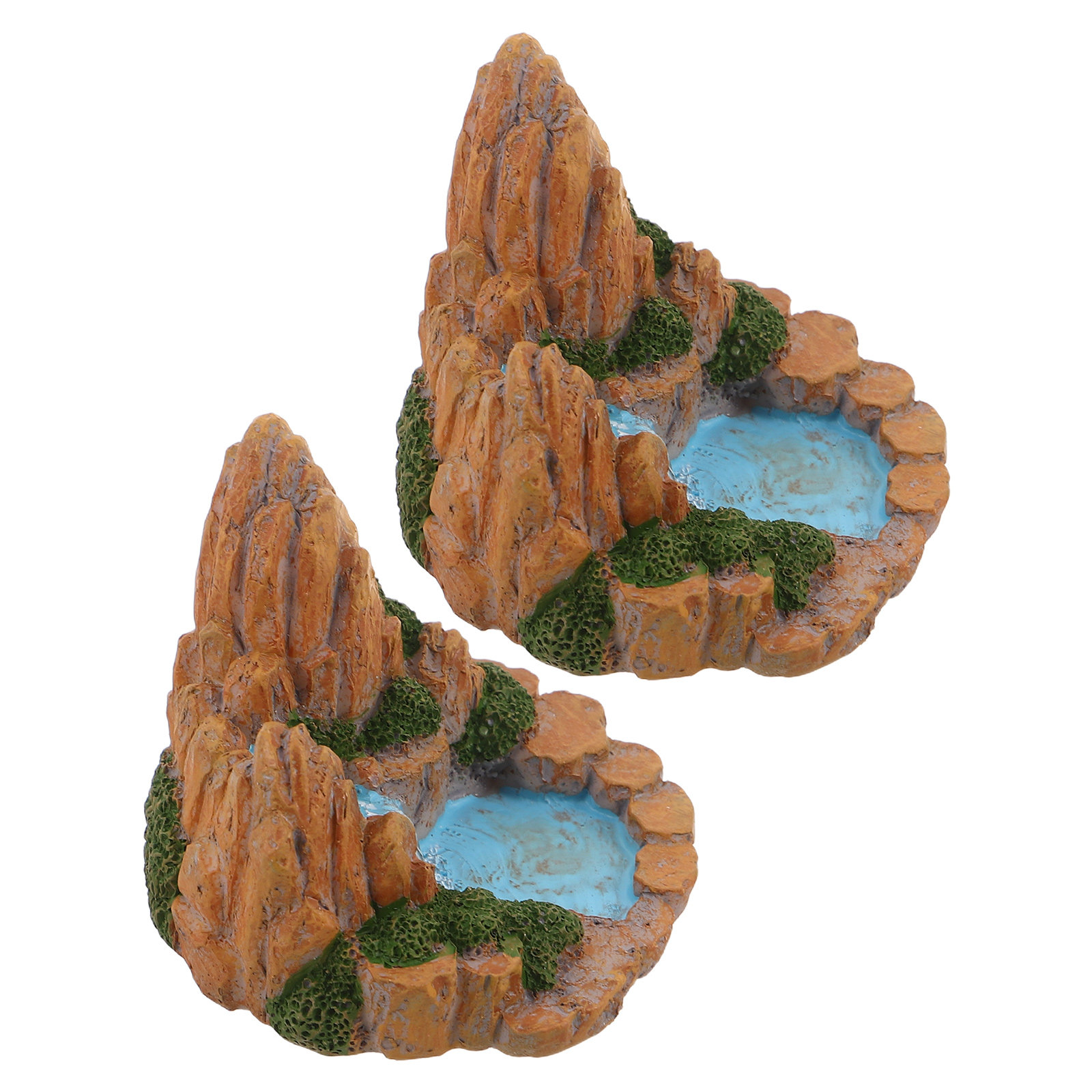 2Pcs Mini Rockery Resin Pond B - огляд і ціна Bonsai Garden With Pond