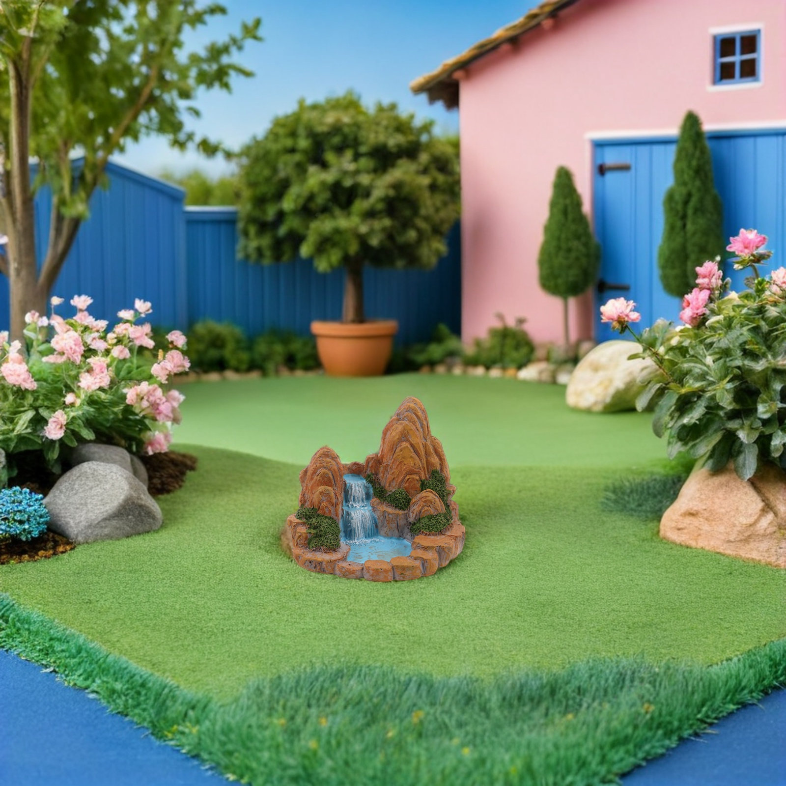 2Pcs Mini Rockery Resin Pond B - огляд і ціна Bonsai Garden With Pond