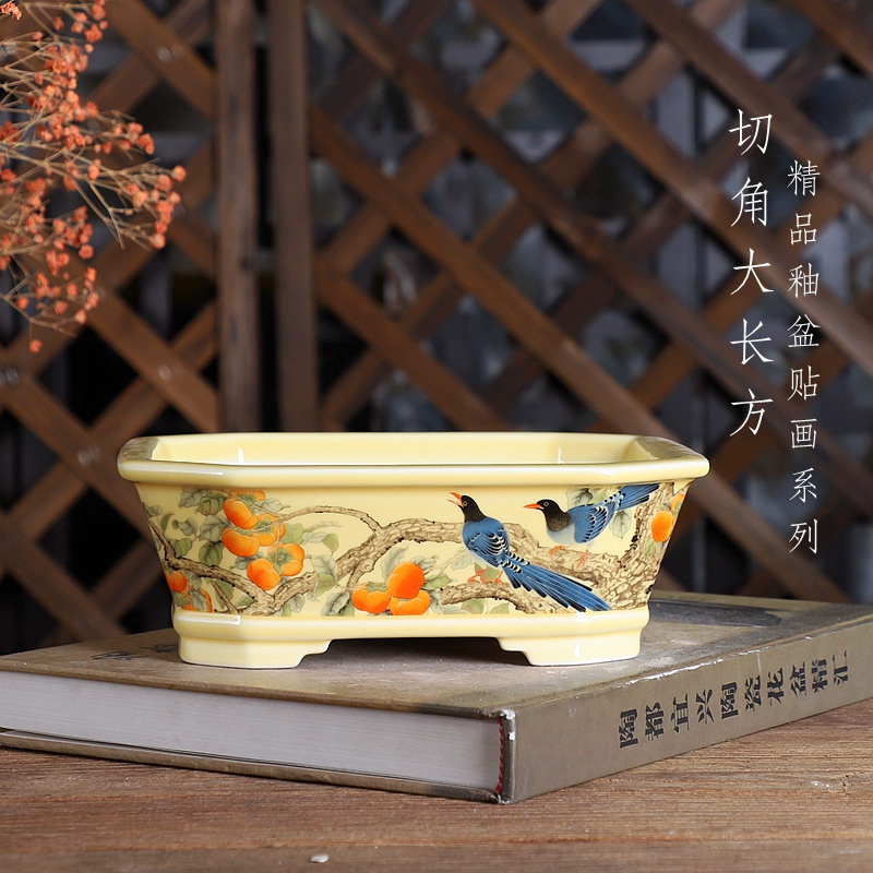 Porcelain Rectangle Bonsai Pot - огляд і ціна Bonsai Garden For Desk