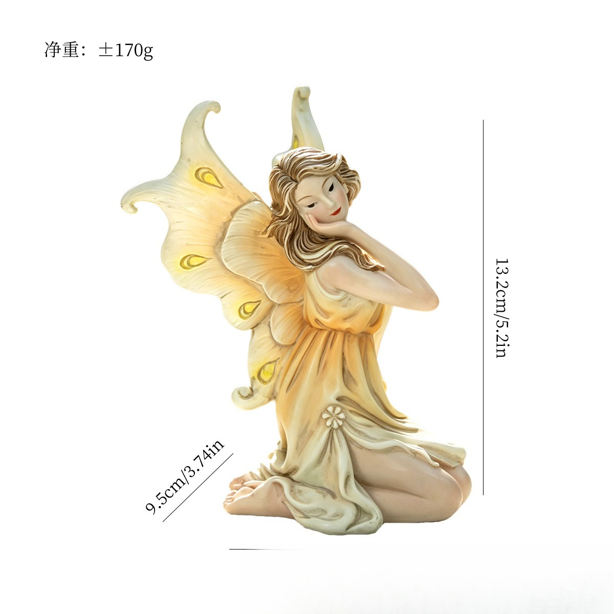 Kneeling Fairy Statue Elegant  - огляд і ціна Bonsai Garden Plants