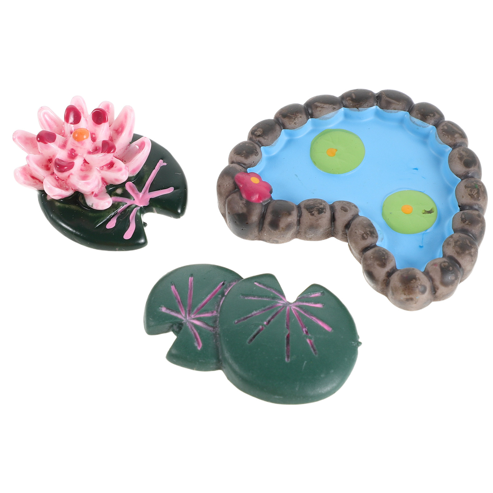 3Pcs Miniature Lotus Pond Micr - огляд і ціна Bonsai Garden With Pond