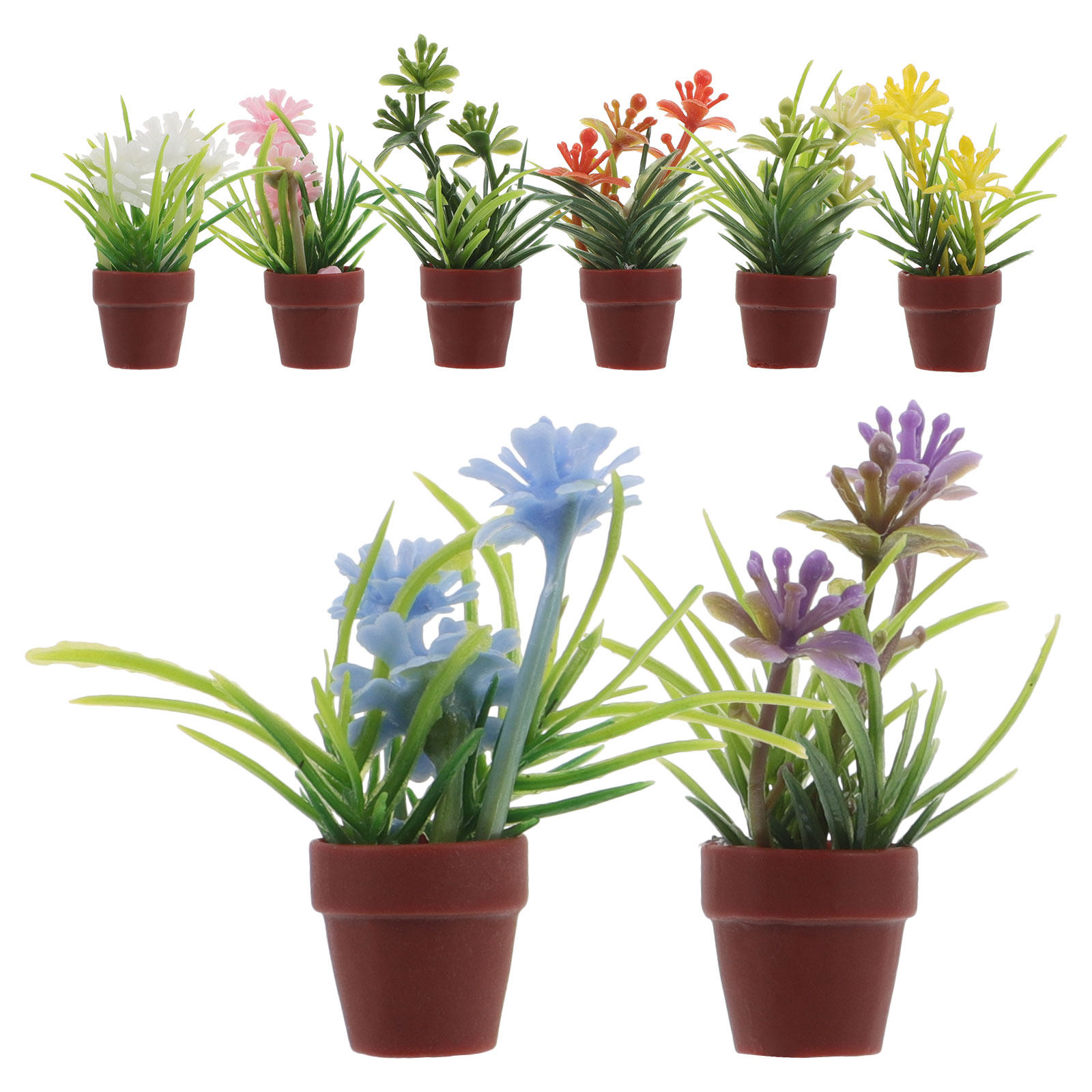 8Pcs Miniature Artificial Pott - огляд і ціна Bonsai Garden Plants