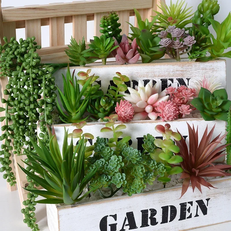 10/20Pcs PVC Succulents Plants - огляд і ціна Bonsai Garden Home